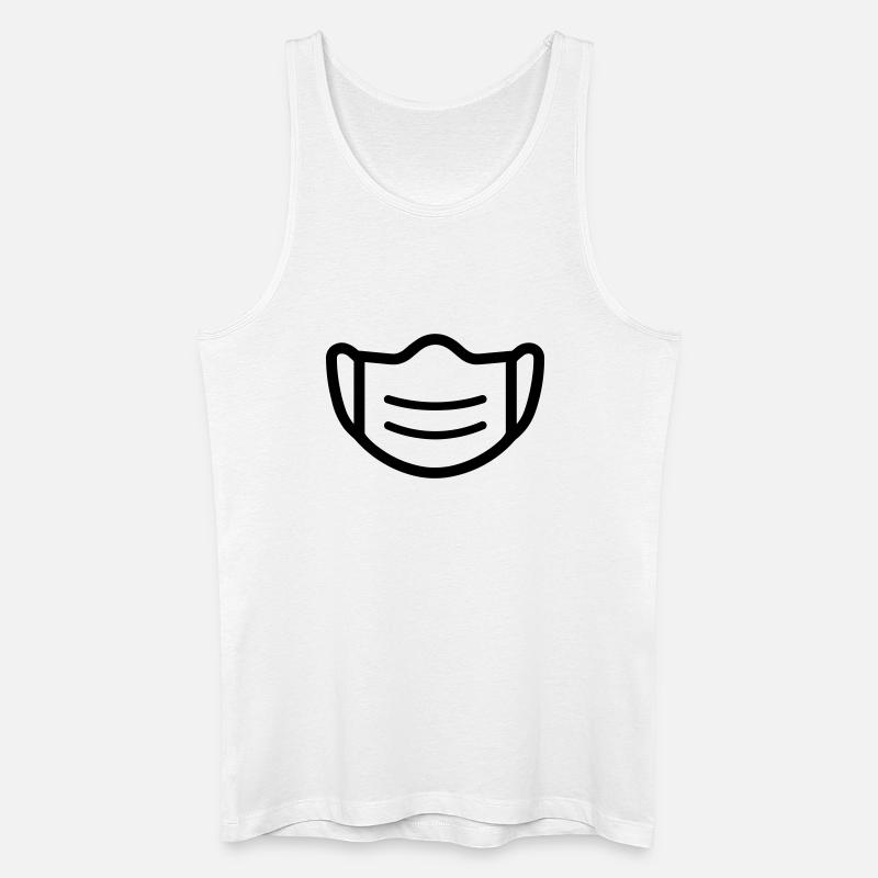 Maske - Männer Bio Tank Top - Weiß