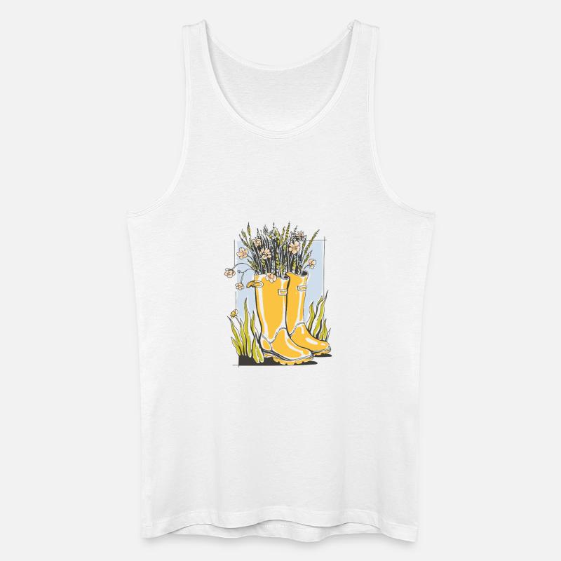 Garten Deko  - Männer Bio Tank Top - Weiß