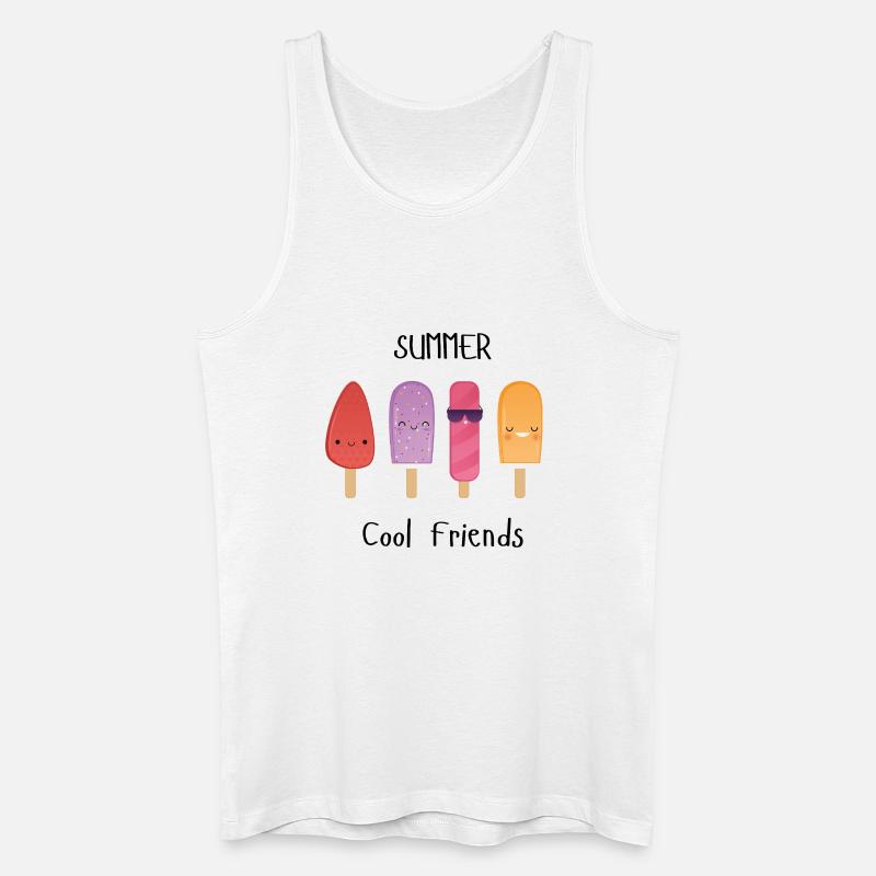 Sommer-coole Freunde - Männer Bio Tank Top - Weiß