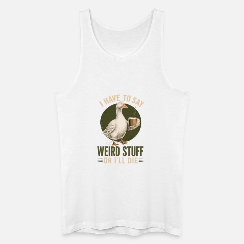 Quatsch-Ente mit Kaffee - Männer Bio Tank Top - Weiß