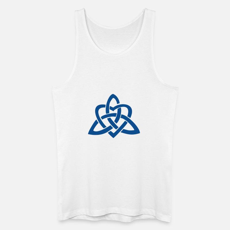 Blue Celtic Knot Heart - Männer Bio Tank Top - Weiß