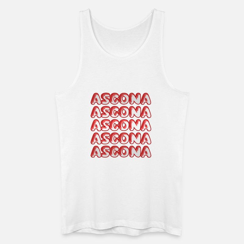 Ascona als Tauchen - Männer Bio Tank Top - Weiß