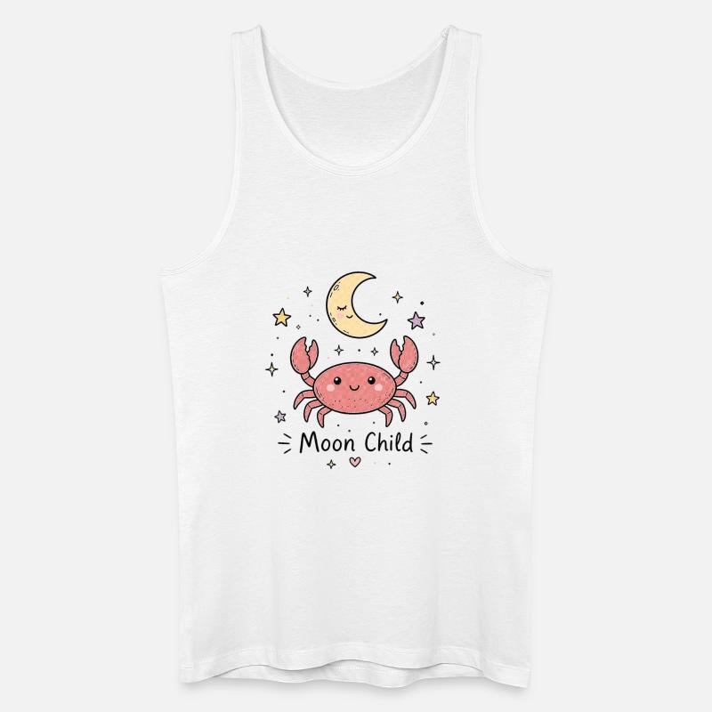 Astro-Krebs – Moon Child - Männer Bio Tank Top - Weiß