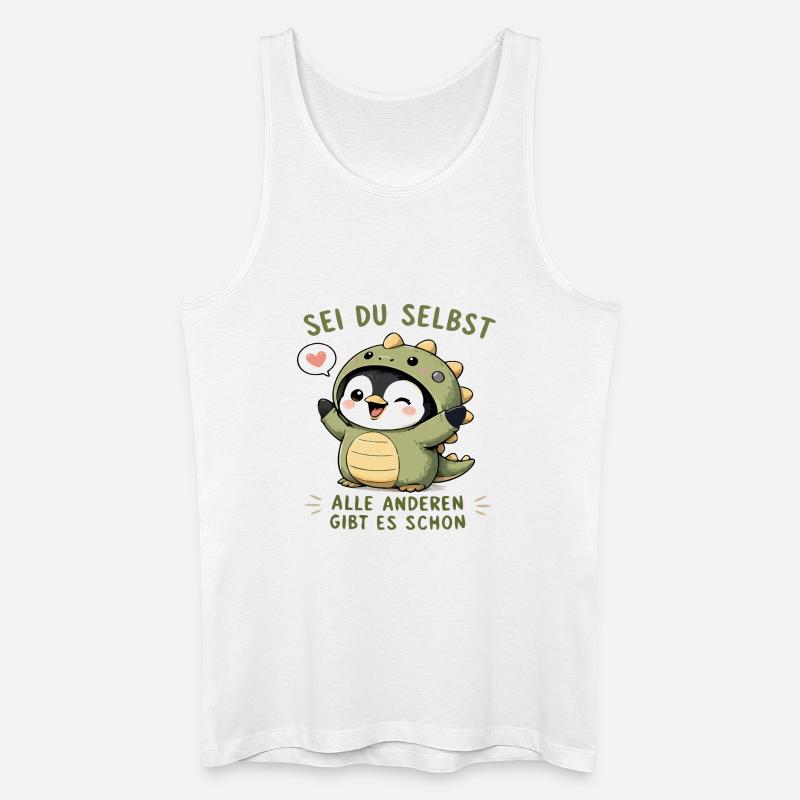Sei du selbst - Pinguin - Männer Bio Tank Top - Weiß