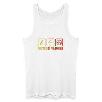 Bogensport Routine - Männer Bio Tank Top - Weiß - Vorne