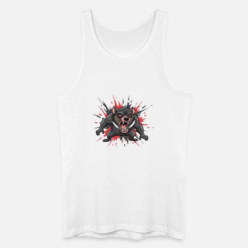 Tasmanian devil in comic style - Men’s Organic Tank Top - white