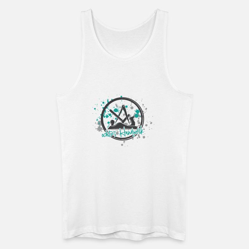 Schreiner Stolz grey-mint-small - Männer Bio Tank Top - Weiß