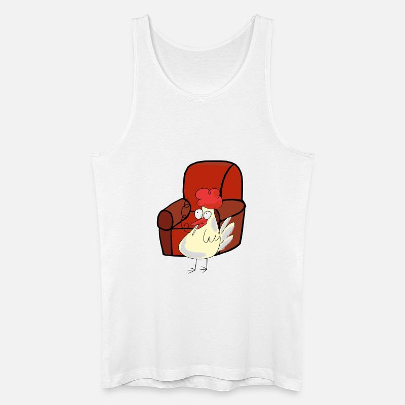 Feierabend Huhn Raucher Zigarette Pause - Männer Bio Tank Top - Weiß