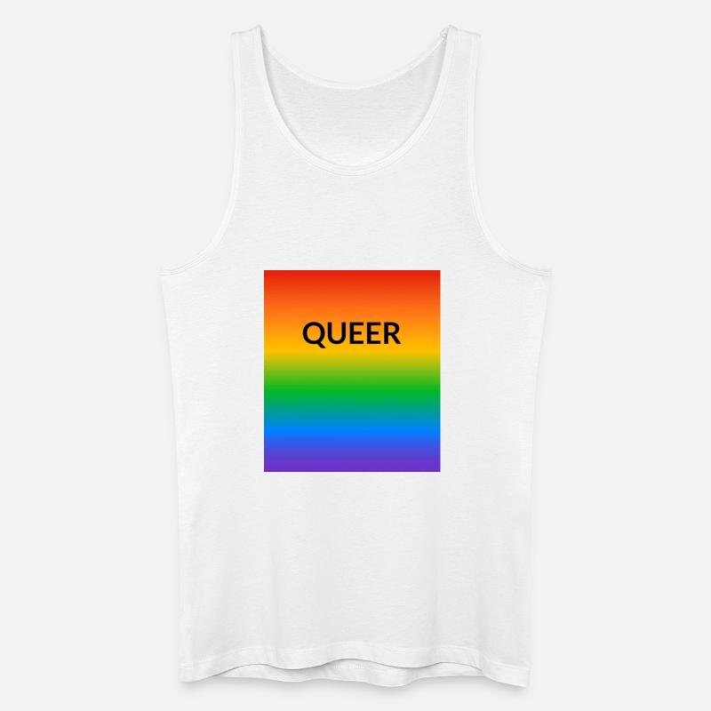 Queer Pride Gradient - Männer Bio Tank Top - Weiß