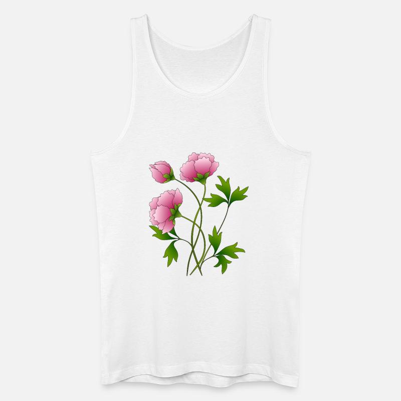 Blumen - Männer Bio Tank Top - Weiß