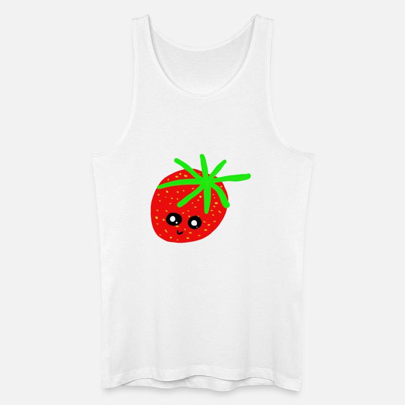 Erdbeere Kinder Erdbeeren  - Männer Bio Tank Top - Weiß