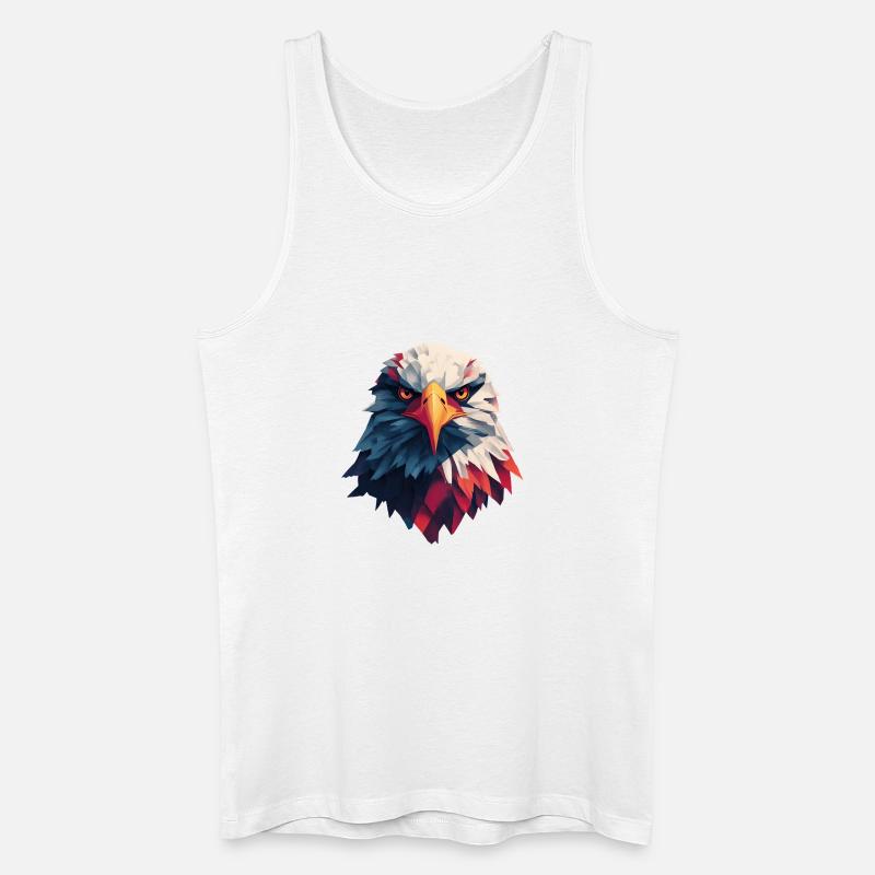 Majestätischer Adler, durchdringender Blick - Männer Bio Tank Top - Weiß