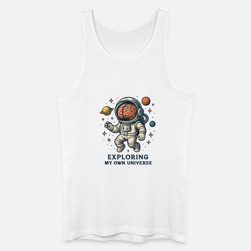 Kosmischer Kopfastronaut - Männer Bio Tank Top - Weiß