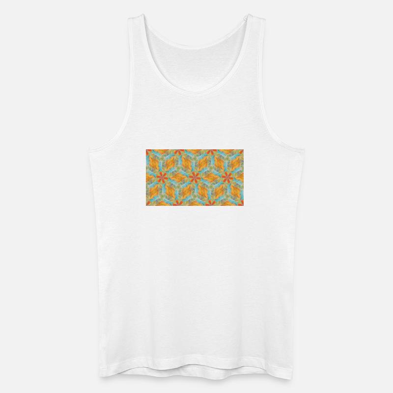 Kaleidoskop-Herbstflut - Männer Bio Tank Top - Weiß