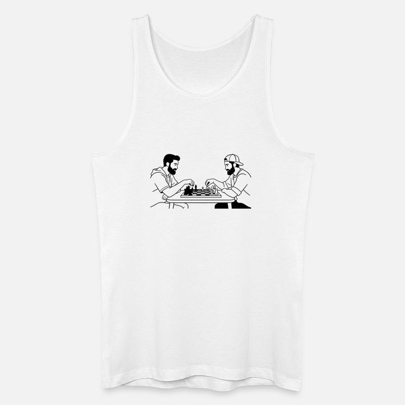 Schach - Männer Bio Tank Top - Weiß