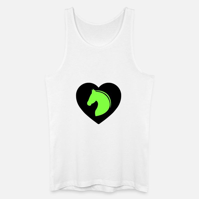 Pferde - Männer Bio Tank Top - Weiß
