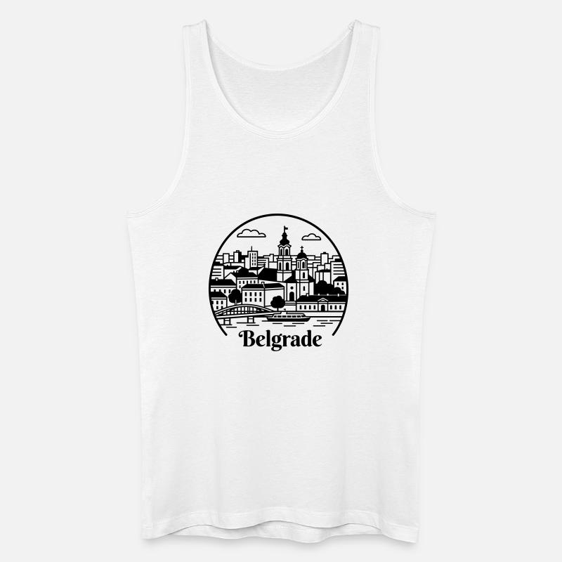 Belgrad - Männer Bio Tank Top - Weiß