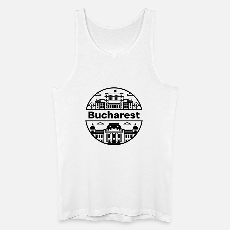 Bucarest - Débardeur bio Homme - blanc