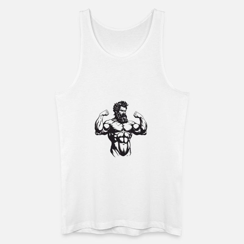 Griechischer Kämpfer - Männer Bio Tank Top - Weiß
