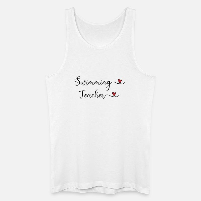 Schwimmlehrer - Männer Bio Tank Top - Weiß