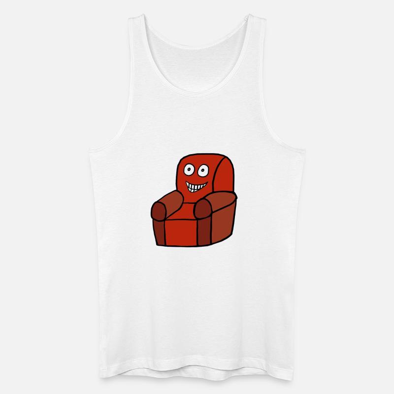 Freundlicher Feierabend Sessel Pause Rente - Männer Bio Tank Top - Weiß