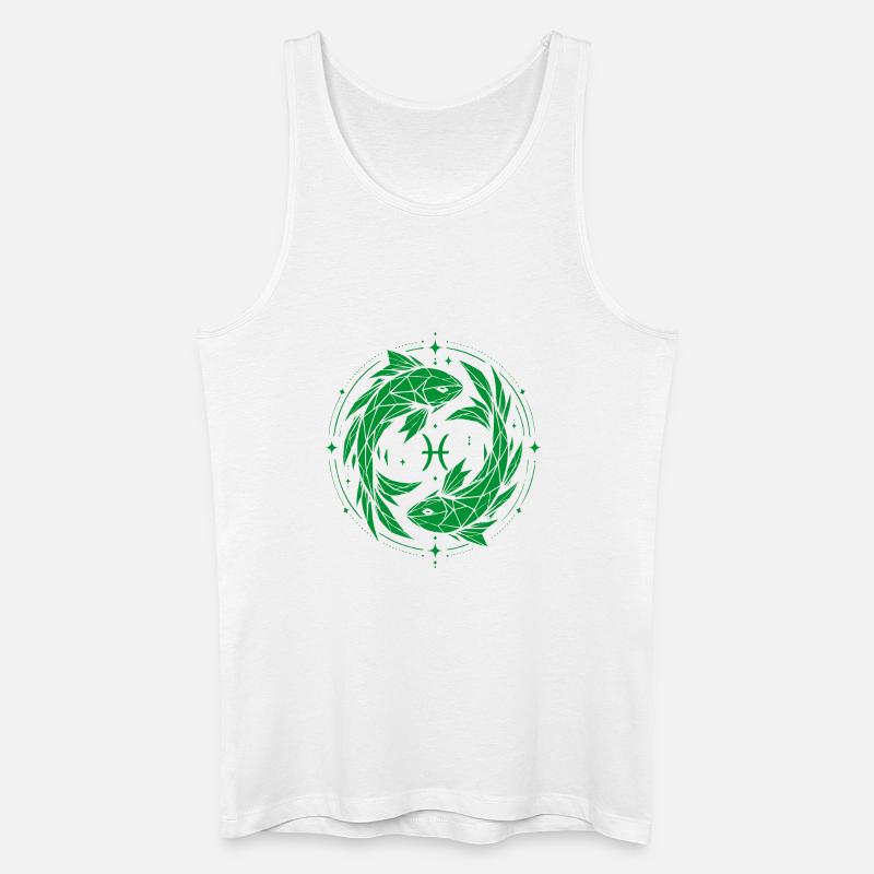 Fische Symbol – Sanft & Modern - Männer Bio Tank Top - Weiß