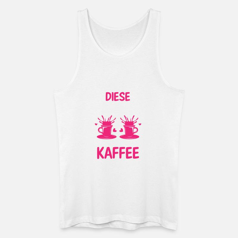 Kaffee Kaffeeliebhaber Mutter Mama - Männer Bio Tank Top - Weiß