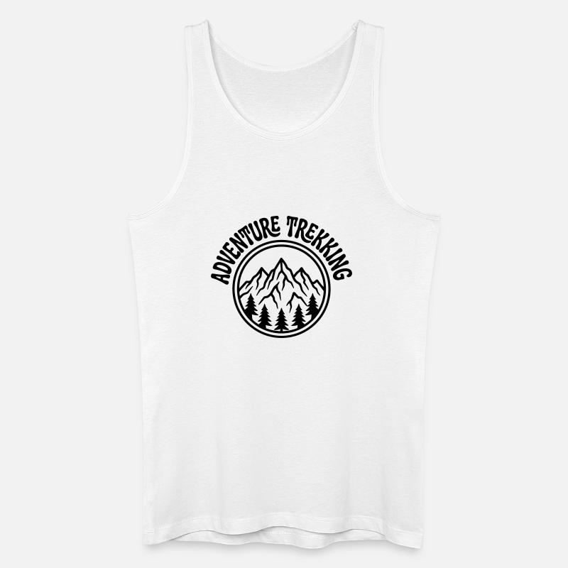 Wanderabenteuer - Männer Bio Tank Top - Weiß