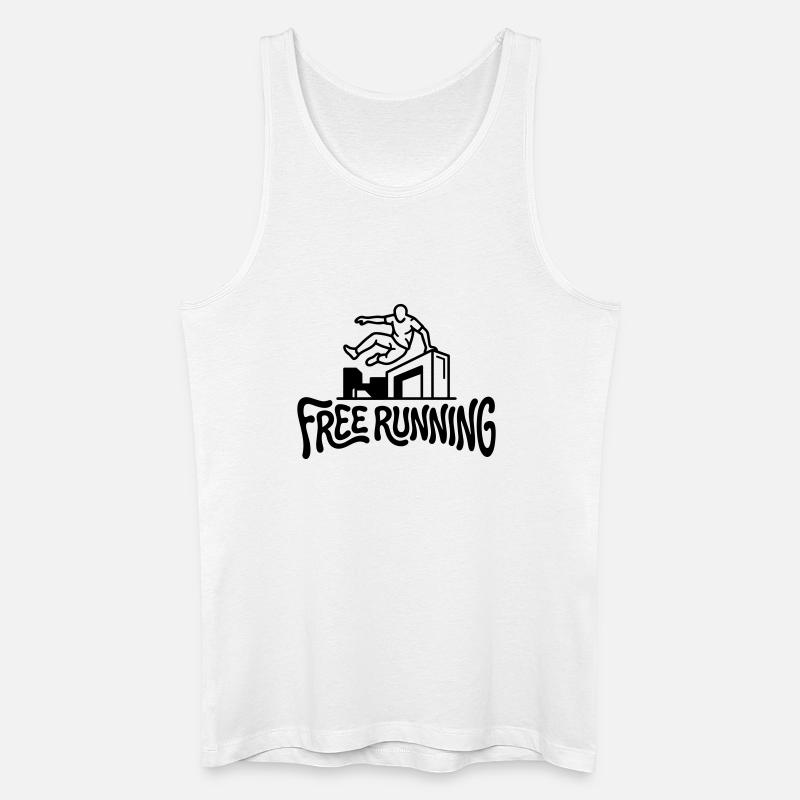 Free Runner - Männer Bio Tank Top - Weiß