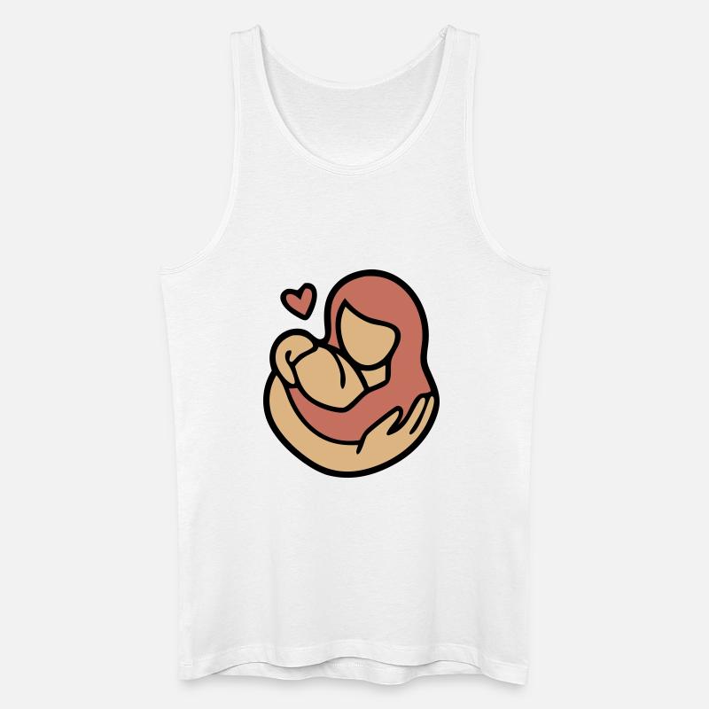 Mutter Kind Umarmung Liebe - Männer Bio Tank Top - Weiß