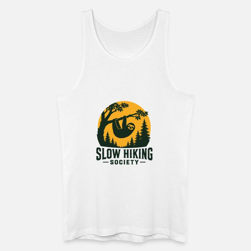 Langsam wandernde Faultheit - Männer Bio Tank Top - Weiß