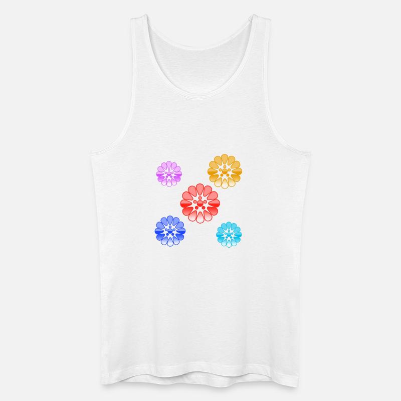Blumen - Männer Bio Tank Top - Weiß