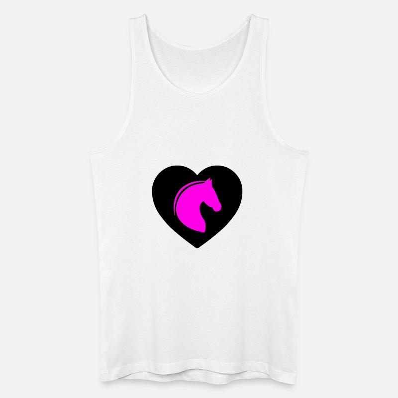 horses - Men’s Organic Tank Top - white
