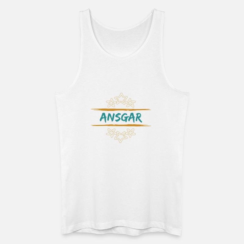 Ansgar - Männer Bio Tank Top - Weiß