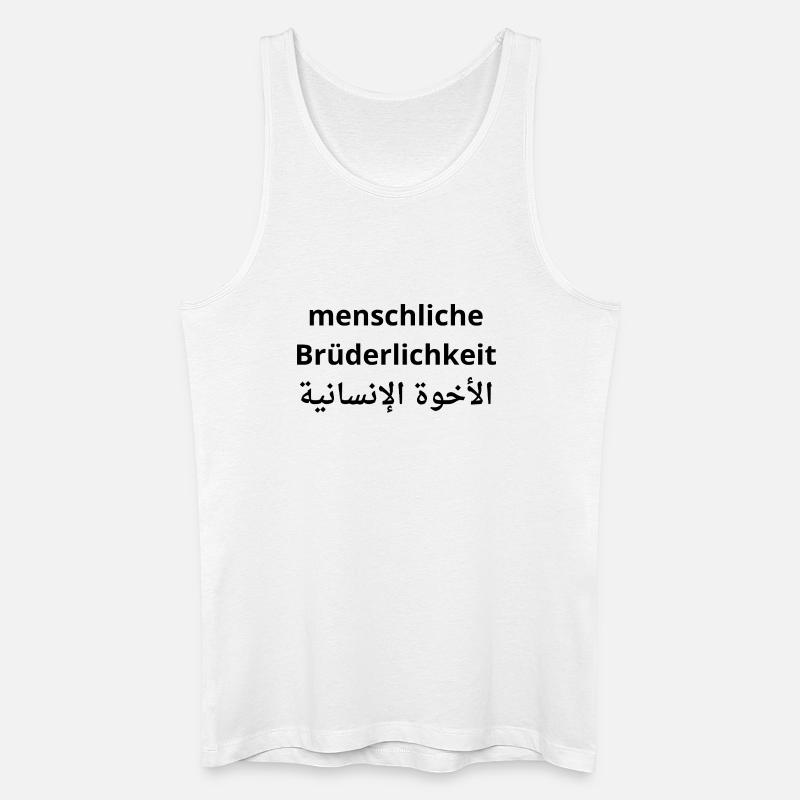 Menschliche Brüderlichkeit - Human Fraternity - Männer Bio Tank Top - Weiß