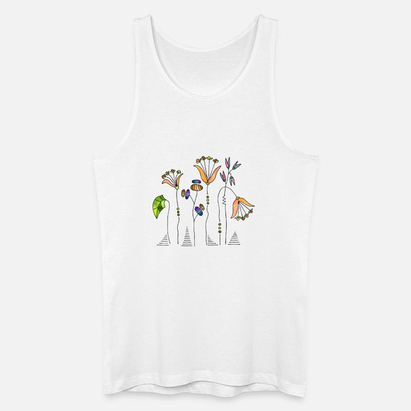 Blumen - Männer Bio Tank Top - Weiß