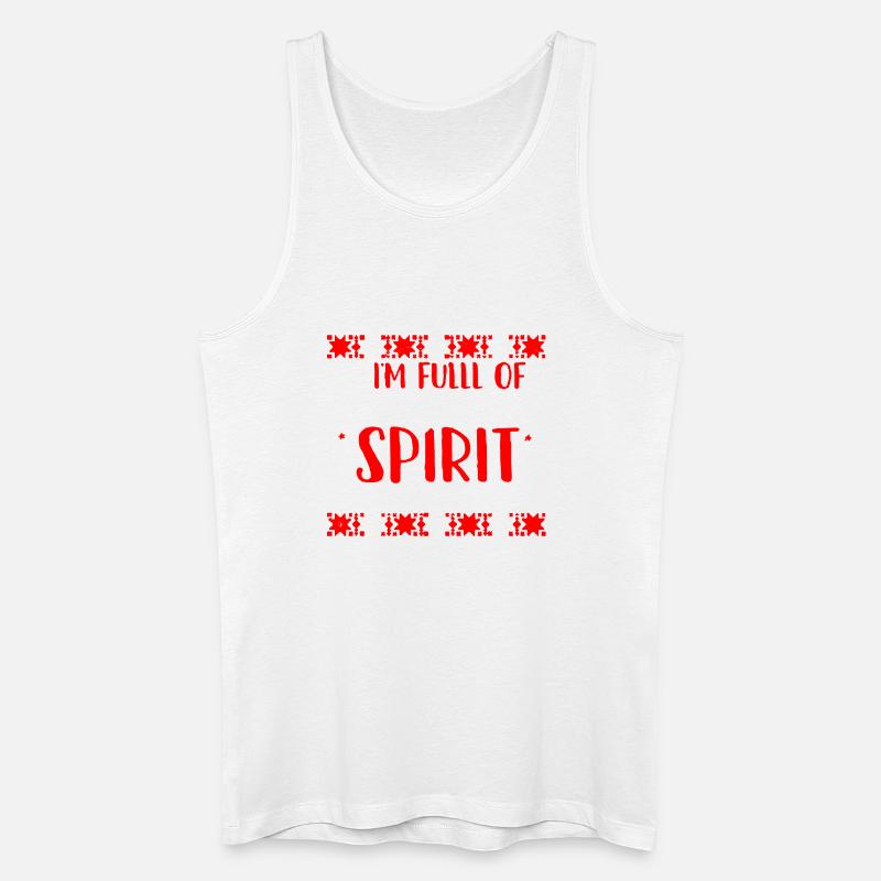 Voll mit Weihnachtsgeist-Vodka-Tee - Männer Bio Tank Top - Weiß