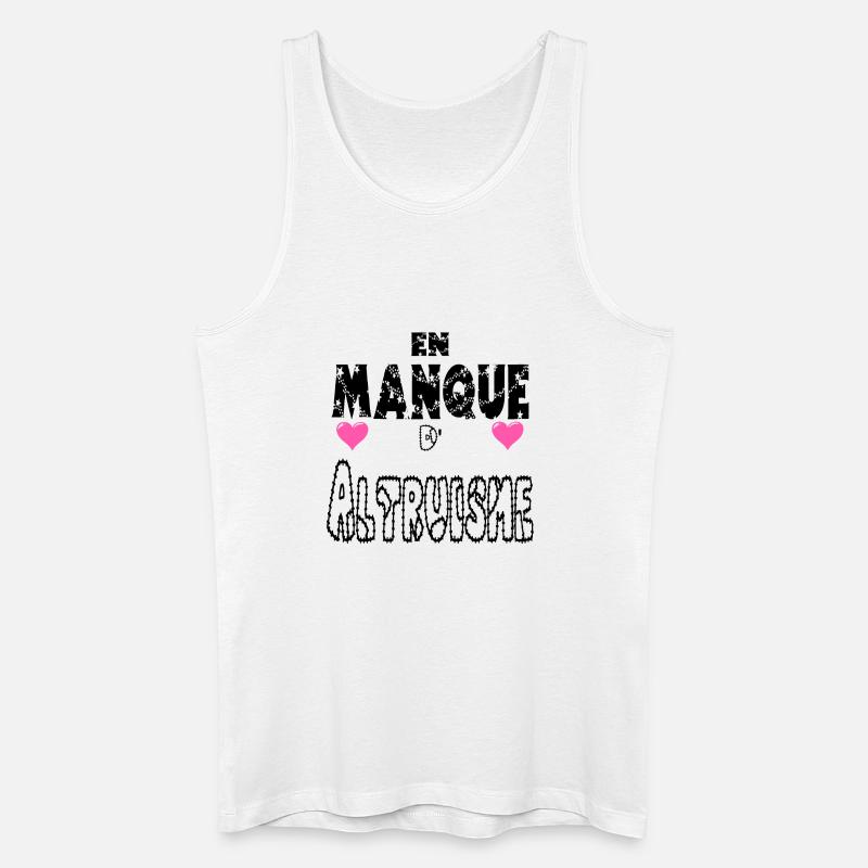 Fehlender Altruismus - Männer Bio Tank Top - Weiß