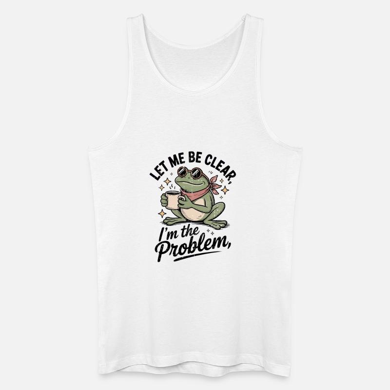 Koffeinhaltiger Frosch: Ich bin das Problem - Männer Bio Tank Top - Weiß