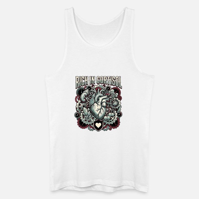 Rich In Cortisol - Männer Bio Tank Top - Weiß
