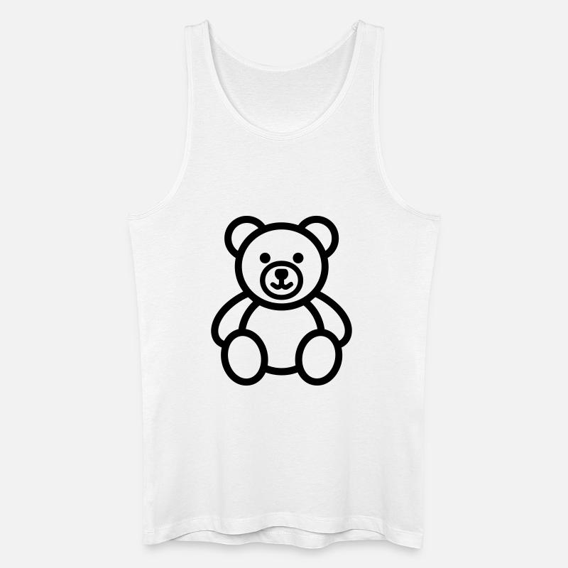 Bär - Männer Bio Tank Top - Weiß