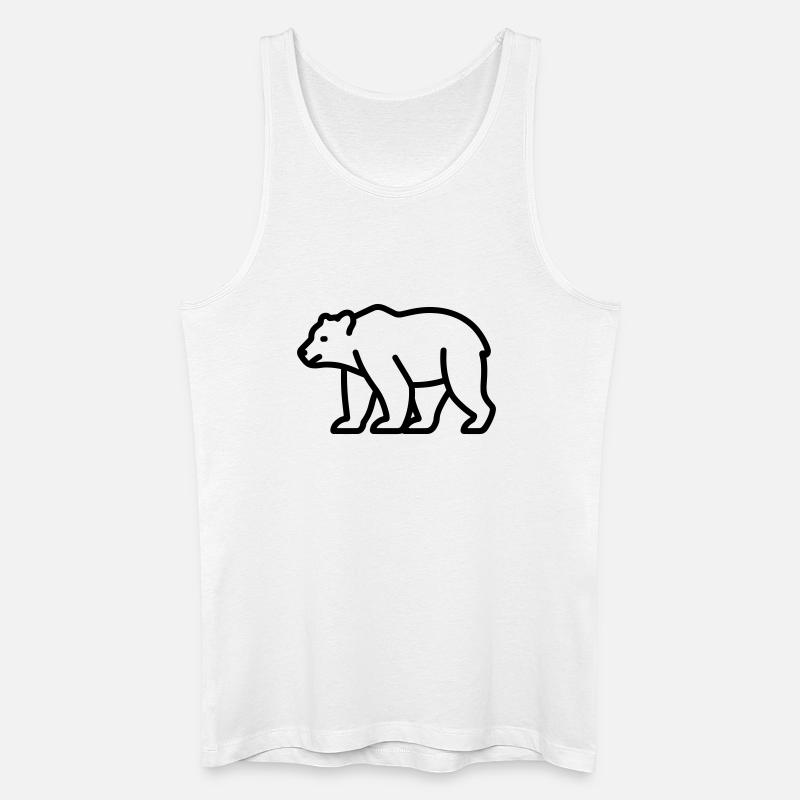 Bär - Männer Bio Tank Top - Weiß