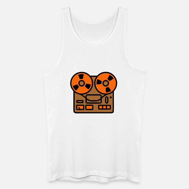 Tonbandgerät Audio Podcast Studio - Männer Bio Tank Top - Weiß