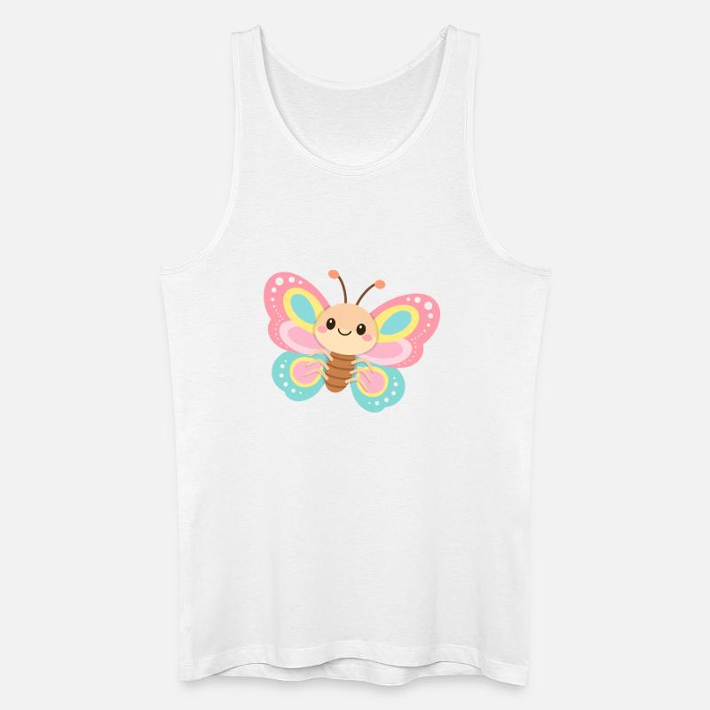 Pastellschmetterling - Männer Bio Tank Top - Weiß