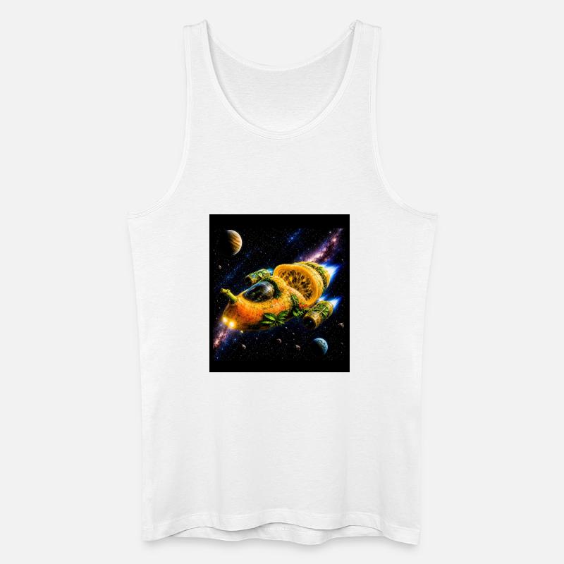 Aventure spatiale Citrus - Débardeur bio Homme - blanc
