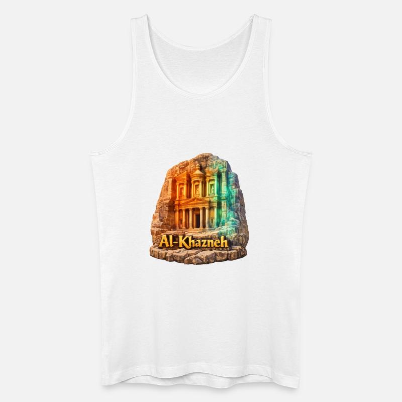 AlKhazneh Petra Regenbogen - Männer Bio Tank Top - Weiß