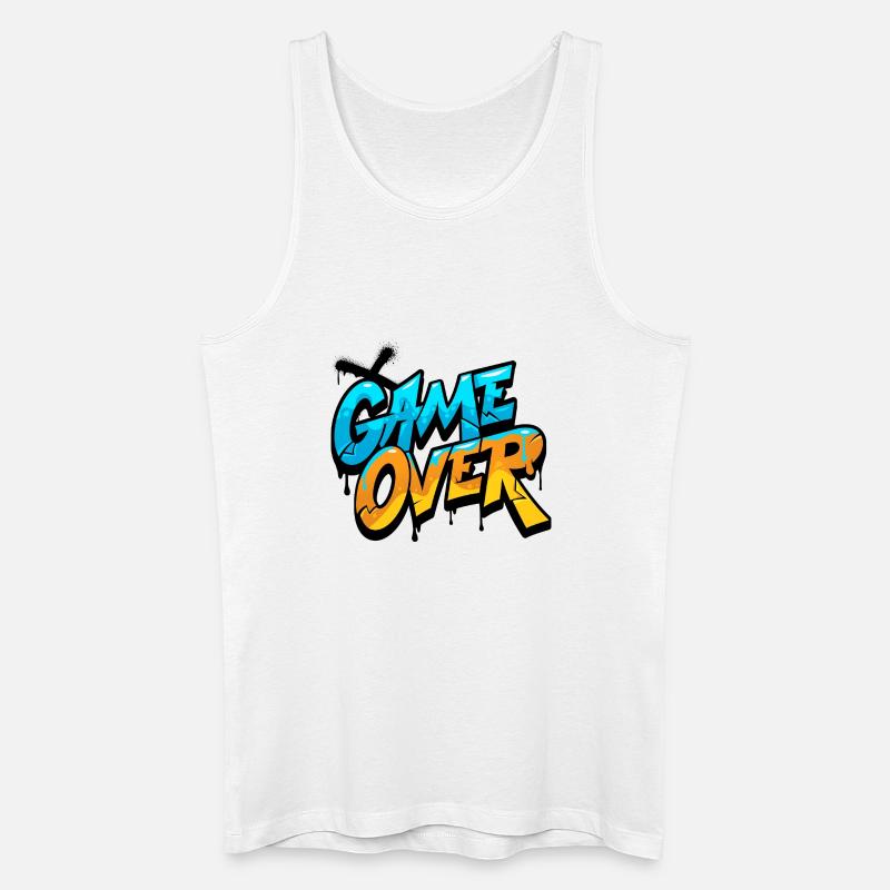 Game Over Graffiti Éclat - Débardeur bio Homme - blanc