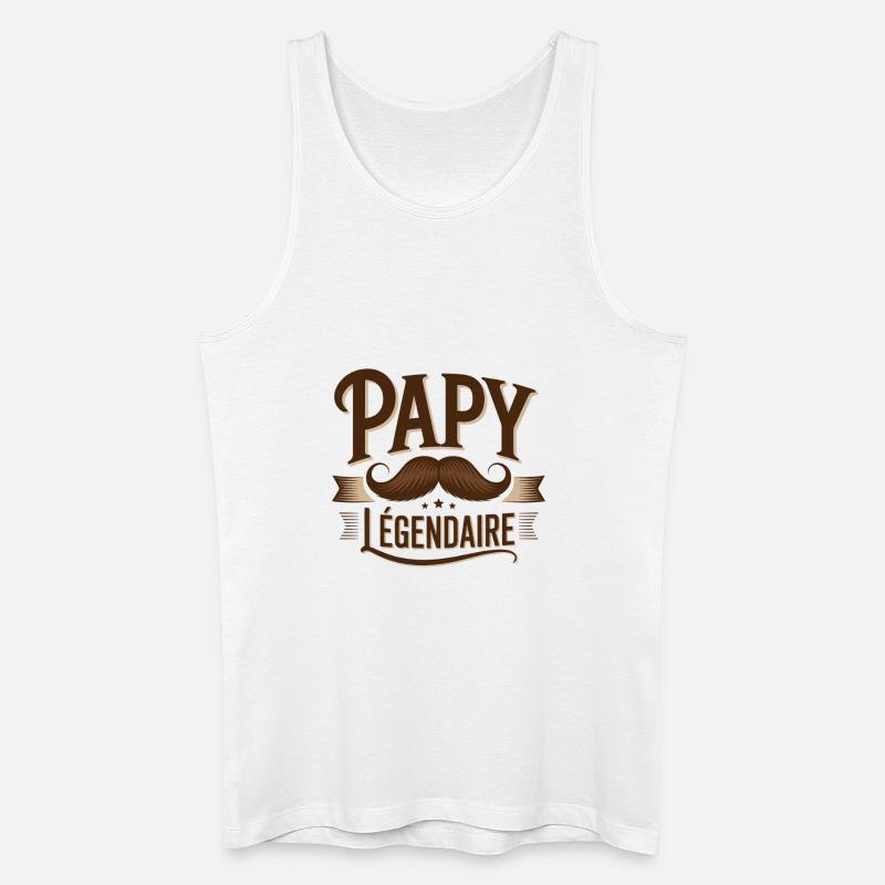 Opa Legendärer Schnurrbart - Männer Bio Tank Top - Weiß