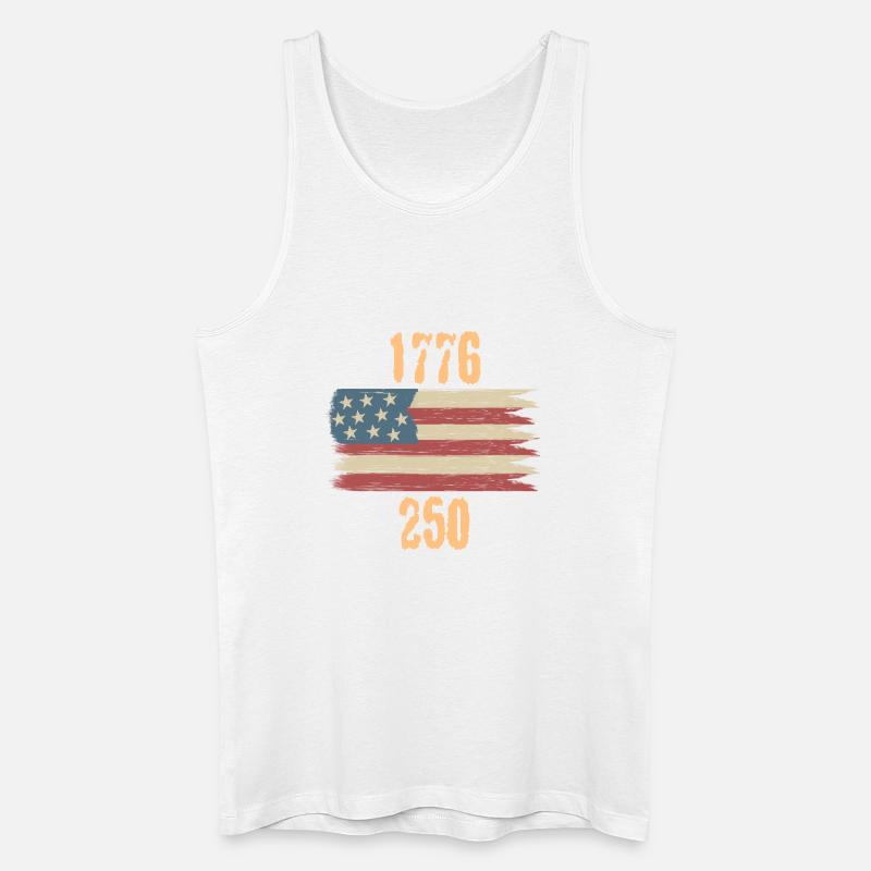 amerika 250 - Männer Bio Tank Top - Weiß