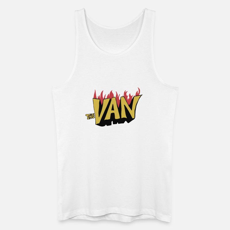 The Van Retro - Männer Bio Tank Top - Weiß